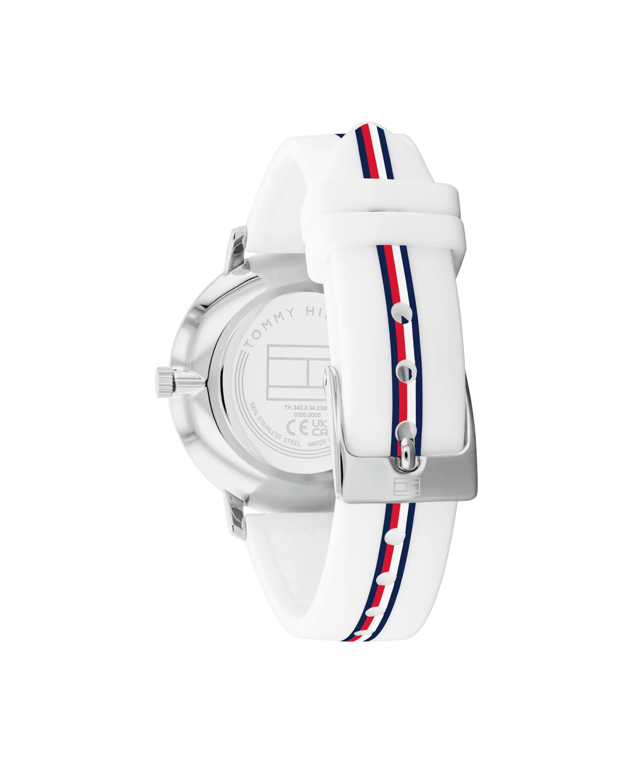 Tommy Hilfiger Orologio Con Movimento Al Quarzo A Due Lancette da Donna con Cinturino in Silicone Bianco - 1782735, White - immagine 3