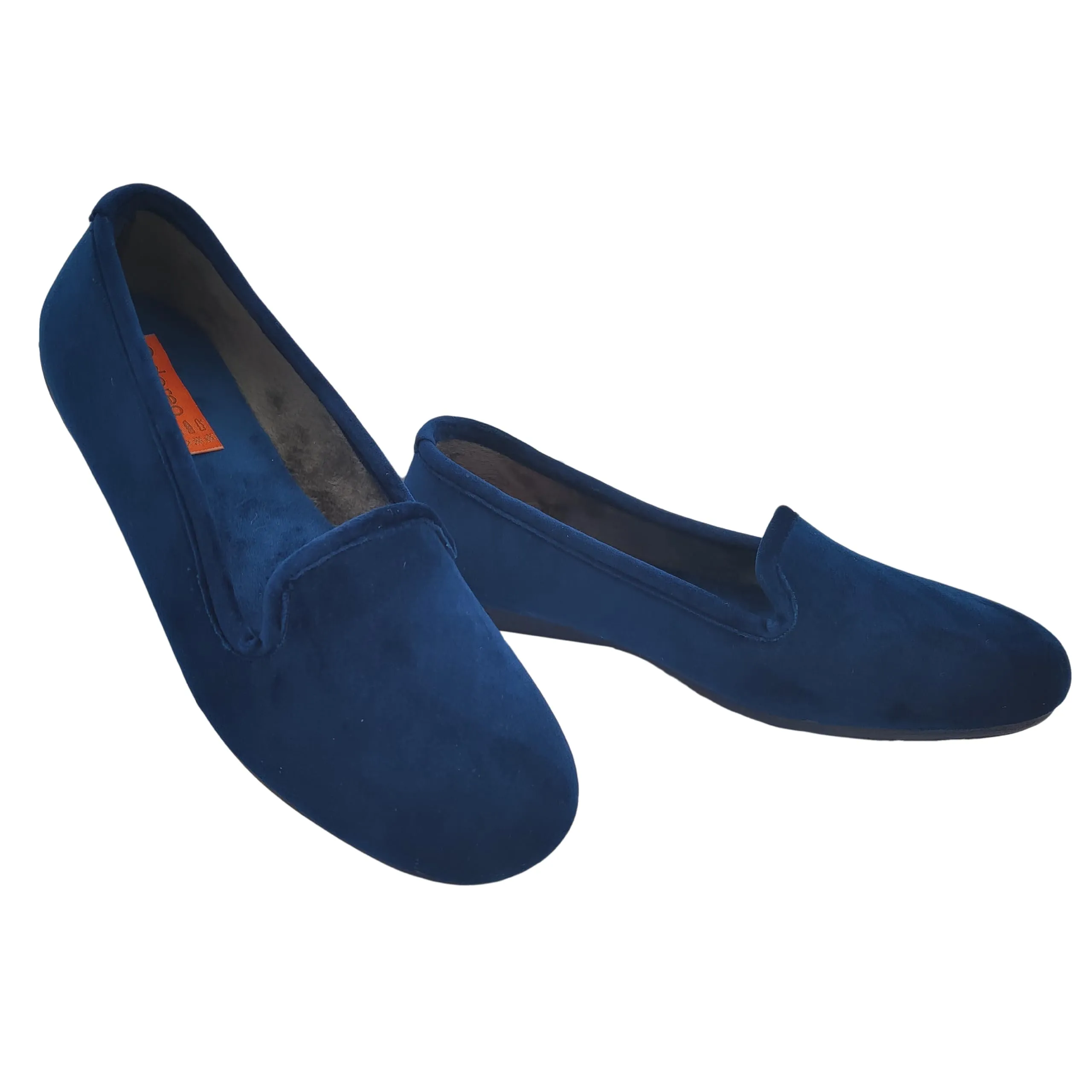 Meravigliose Pantofole Invernali Donna, Eleganti Ballerine Chiuse da Casa Invernali in Velluto Rasato - immagine 1