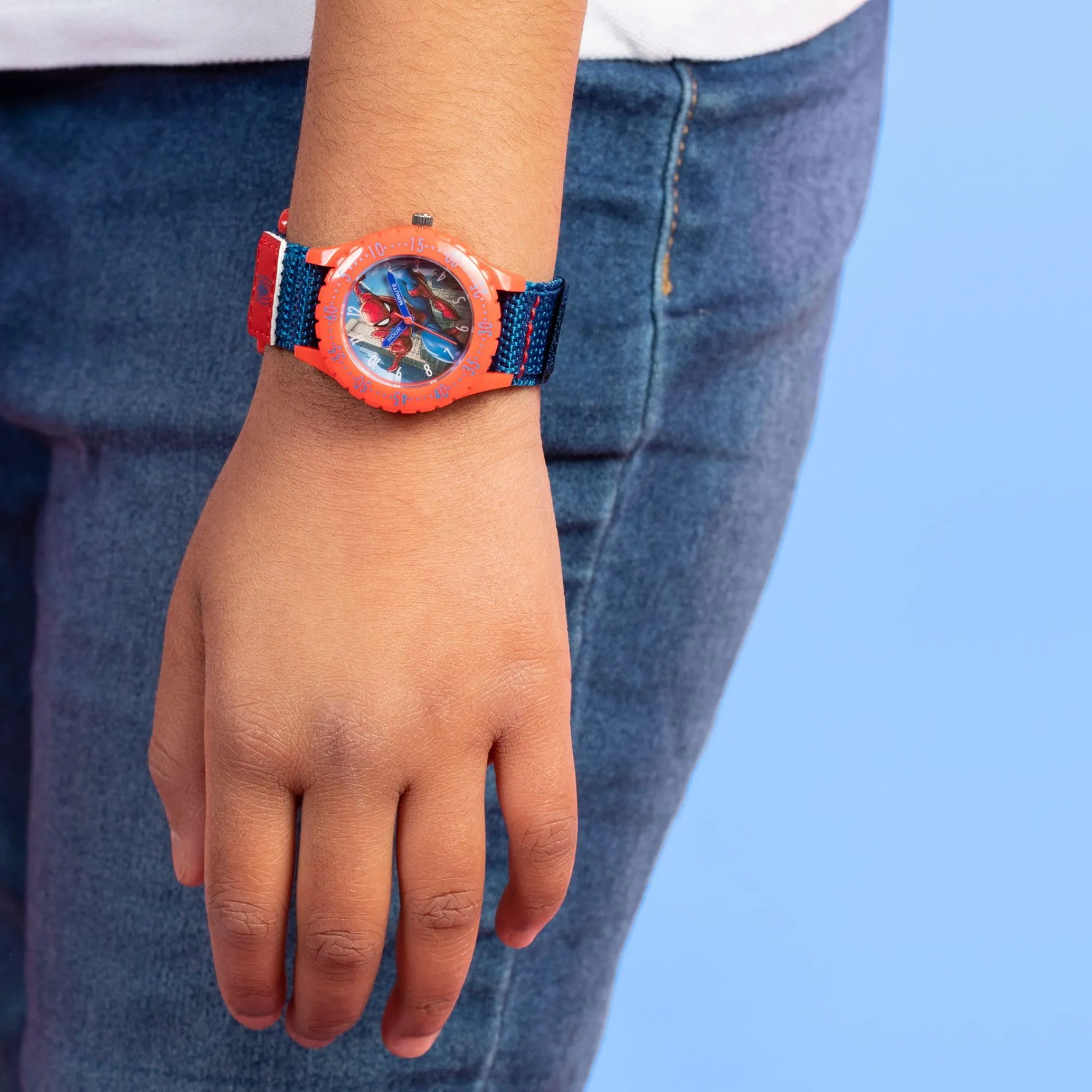 Spiderman Orologio analogico al quarzo per bambini con cinturino in tessuto SPD3495 - immagine 3