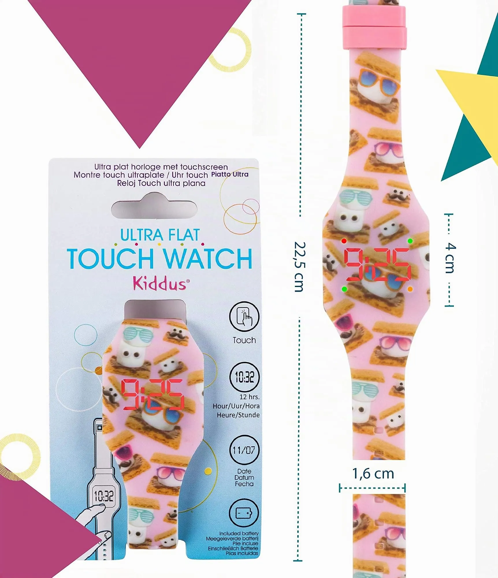 Kiddus Orologio LED Digitale per Bambini: Orologio da Polso in Silicone Morbido per Bambini e Bambine, Batteria Giapponese Sostituibile a Lunga Durata, Leggero - immagine 3