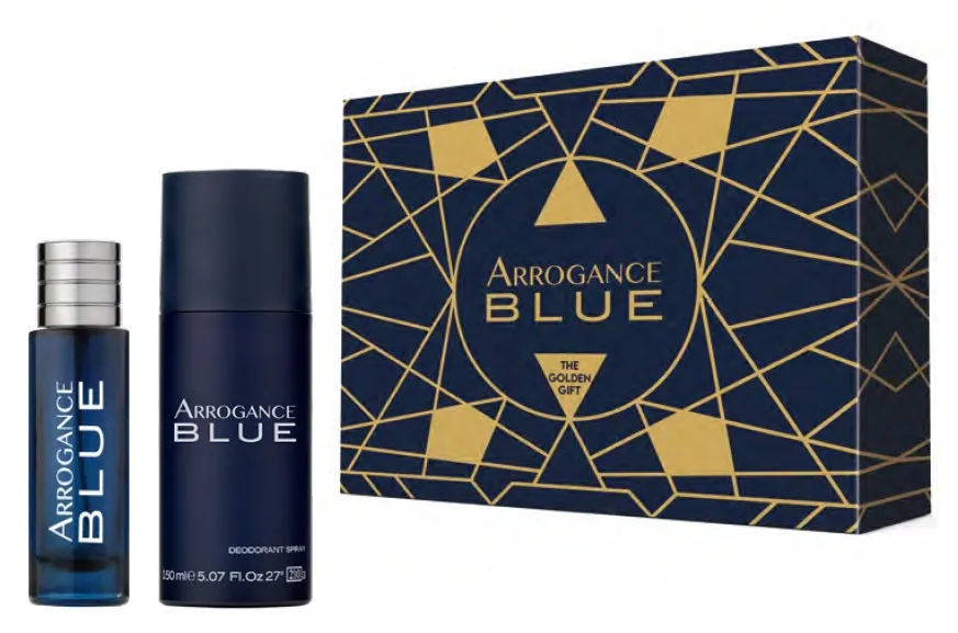 Arrogance Cofanetto Arrogance Blue Eau de Toilette 30ml + Deodorante 150ml vapo - 2025 Cofanetto - immagine 1