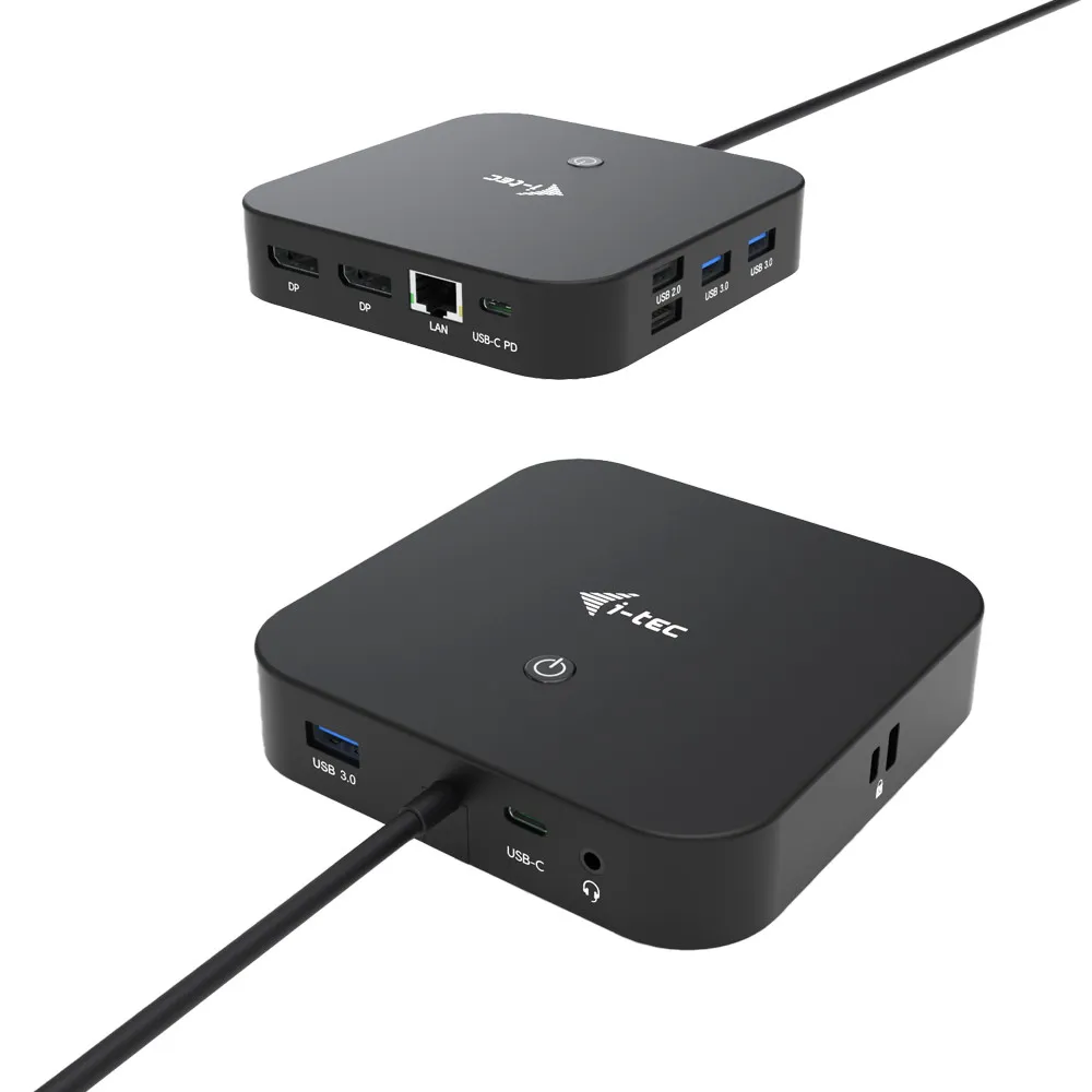 I-Tec Docking Station Usb-C Hdmi Dual Dp With Power Delivery 100w + Universal Charger 112w C31tri4kdpdpro100 - immagine 1