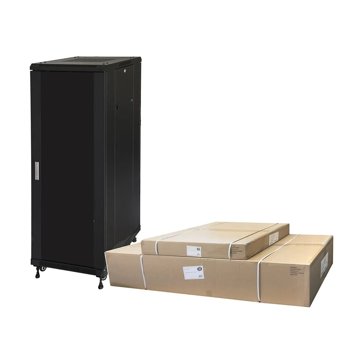 ARMADIO RACK 19 32U (A)1610 (L)600 (P)600 COLORE NERO DISASSEMBLATO - immagine 1