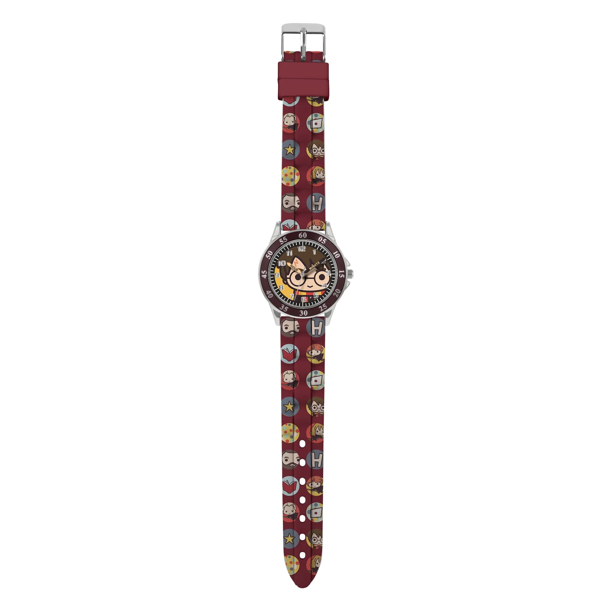 Harry Potter Warner Brothers HP9049 - Orologio da polso con cinturino per insegnante a tempo, colore: Marrone, Rosso, Cinturino - immagine 2