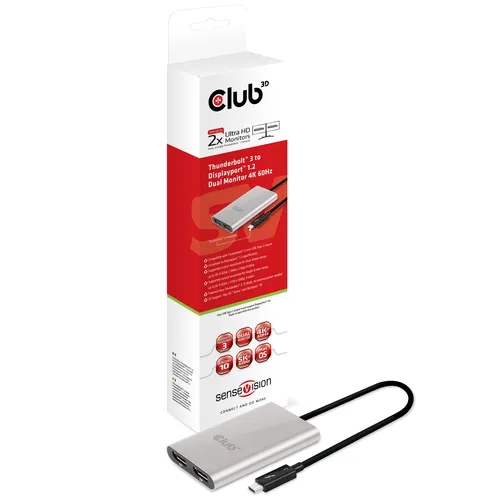 Club3d Adattatore Type C TB3 To 2X Displyport P 4K 60hz CSV-1577 - immagine 1