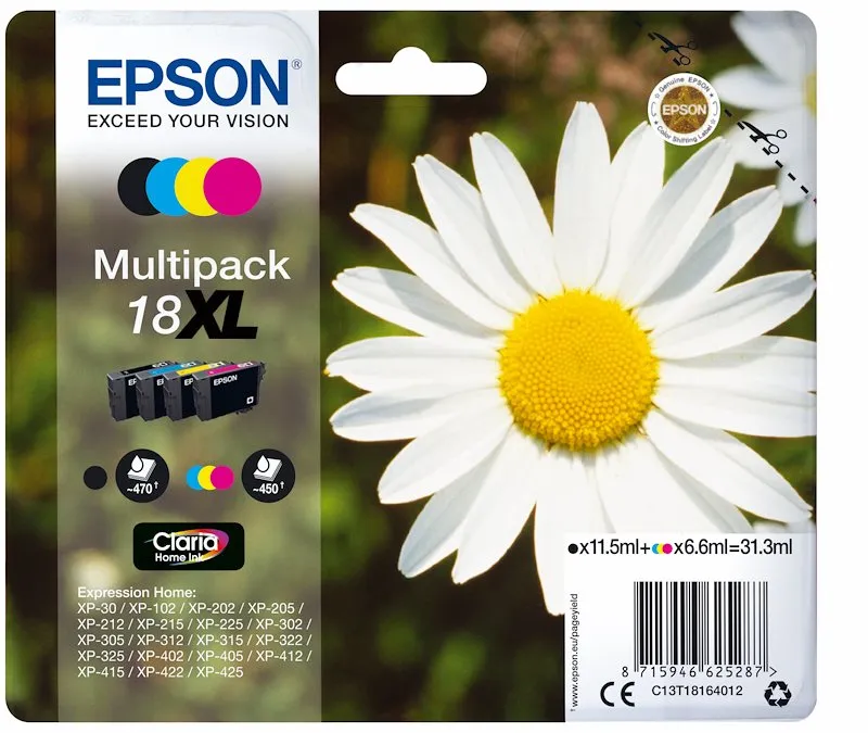 Epson Cartucce Multipack 4 colori 18XL C13t18164020 - immagine 1