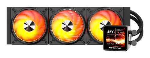 Darkflash De360 Aio Liquid CPU Cooler, 360mm Radiator, 3x120mm Argb Fans, 2500 Rpm Pump DF-De360-BK-051 - immagine 1
