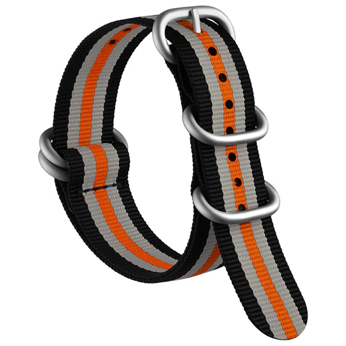 AIYIRUO Cinturini per Orologio NATO Nylon G10 Premium Ballistic Multicolor Sostituzione Cinturini per Orologio con Fibbia in Acciaio Inossidabile Argento per gli Uomini 18mm 20mm 22mm 24mm - immagine 7