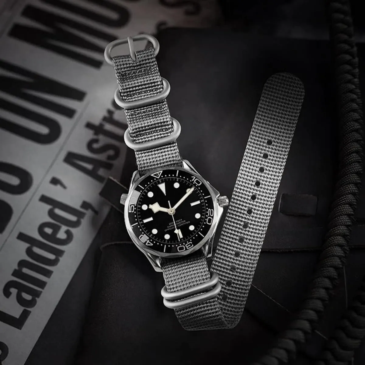 AIYIRUO Cinturini per Orologio NATO Nylon G10 Premium Ballistic Multicolor Sostituzione Cinturini per Orologio con Fibbia in Acciaio Inossidabile Argento per gli Uomini 18mm 20mm 22mm 24mm - immagine 3