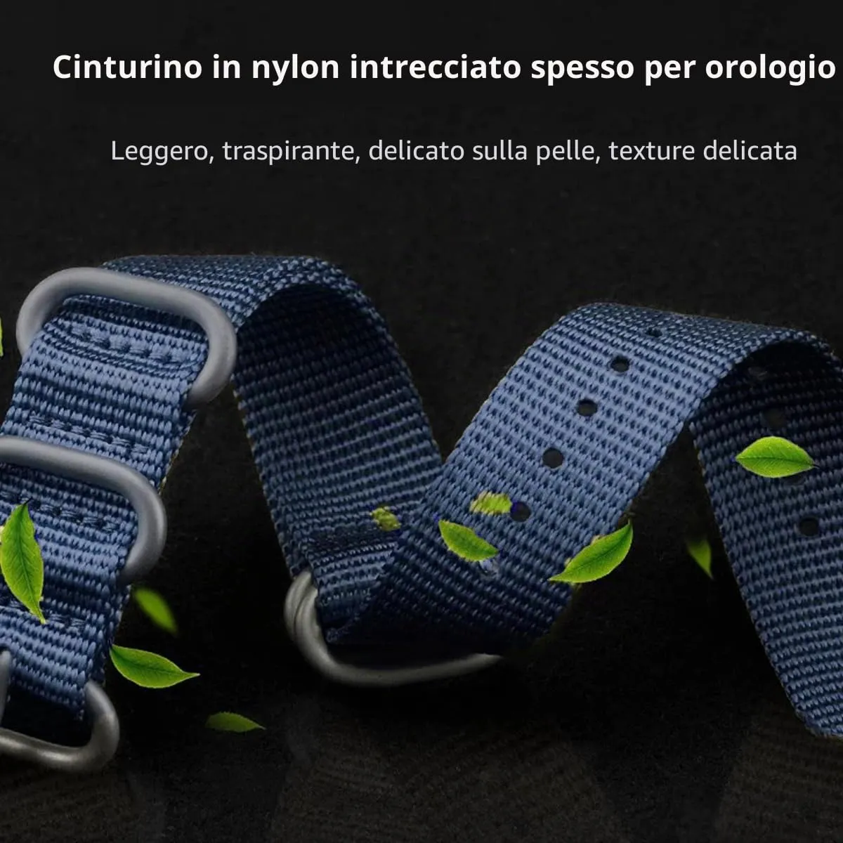 AIYIRUO Cinturini per Orologio NATO Nylon G10 Premium Ballistic Multicolor Sostituzione Cinturini per Orologio con Fibbia in Acciaio Inossidabile Argento per gli Uomini 18mm 20mm 22mm 24mm - immagine 3