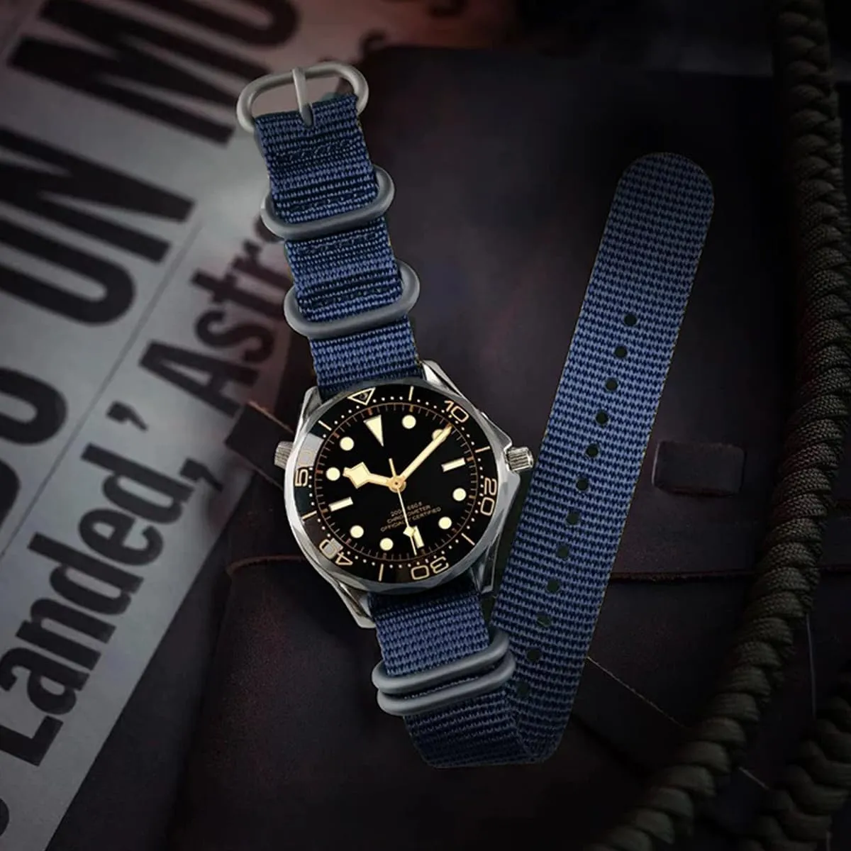 AIYIRUO Cinturini per Orologio NATO Nylon G10 Premium Ballistic Multicolor Sostituzione Cinturini per Orologio con Fibbia in Acciaio Inossidabile Argento per gli Uomini 18mm 20mm 22mm 24mm - immagine 4
