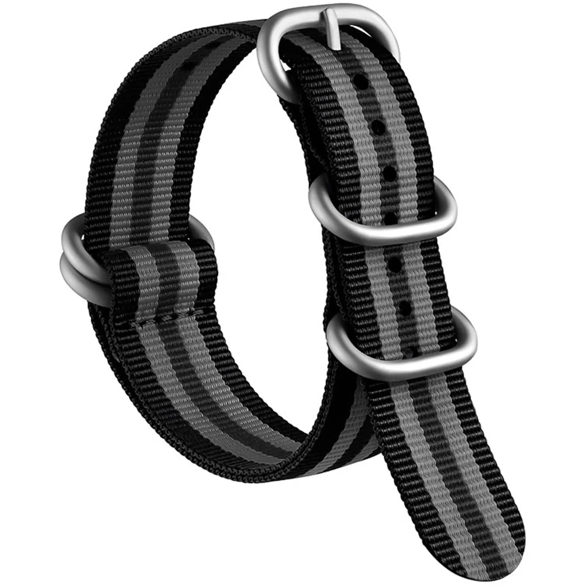 AIYIRUO Cinturini per Orologio NATO Nylon G10 Premium Ballistic Multicolor Sostituzione Cinturini per Orologio con Fibbia in Acciaio Inossidabile Argento per gli Uomini 18mm 20mm 22mm 24mm - immagine 1