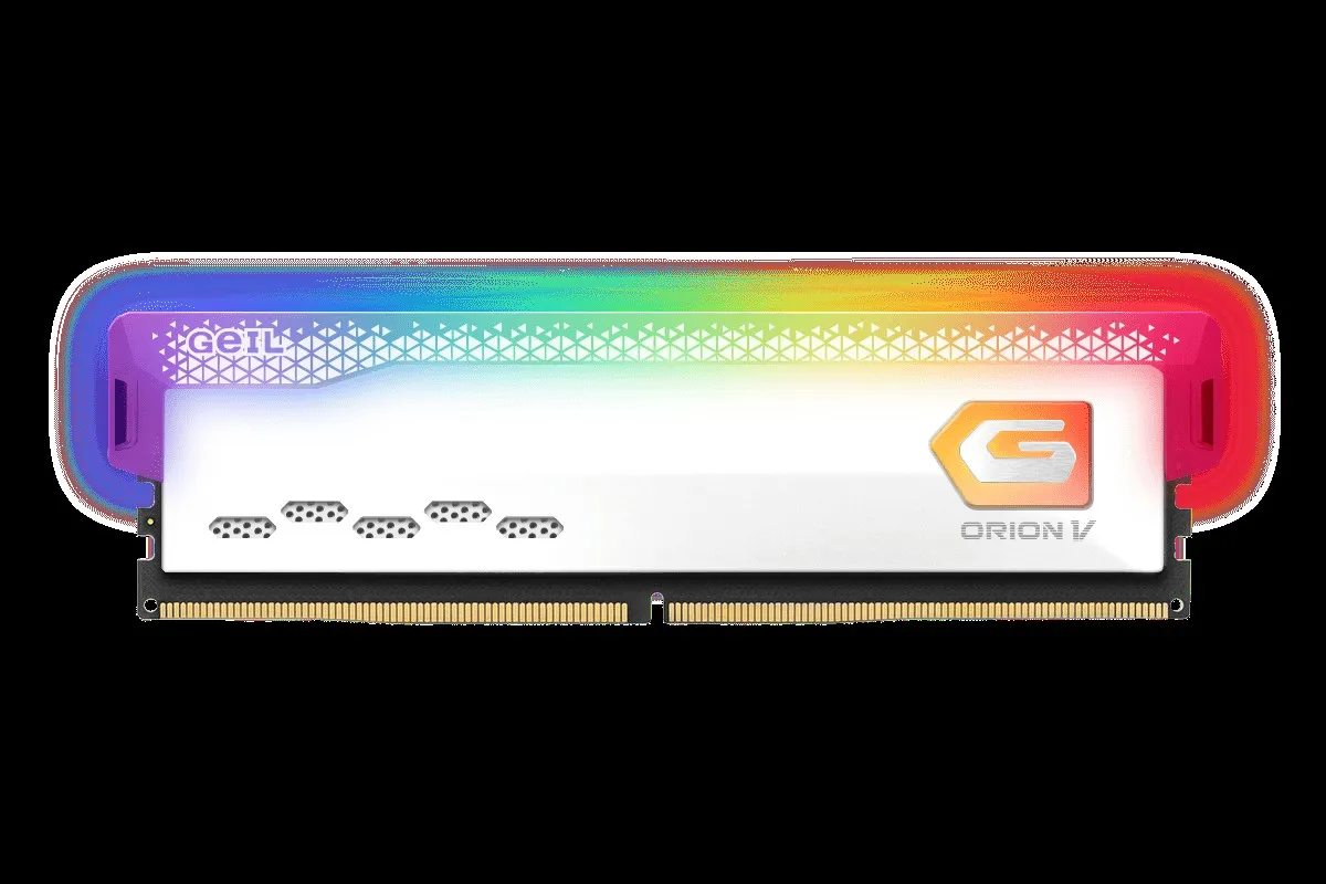 Geil RAM 16gb Ddr5 Dimm PC5-51200 6400mhz Ddr5 Orion V Rgb - White Version Gavsw516gb6400c42asc - immagine 1