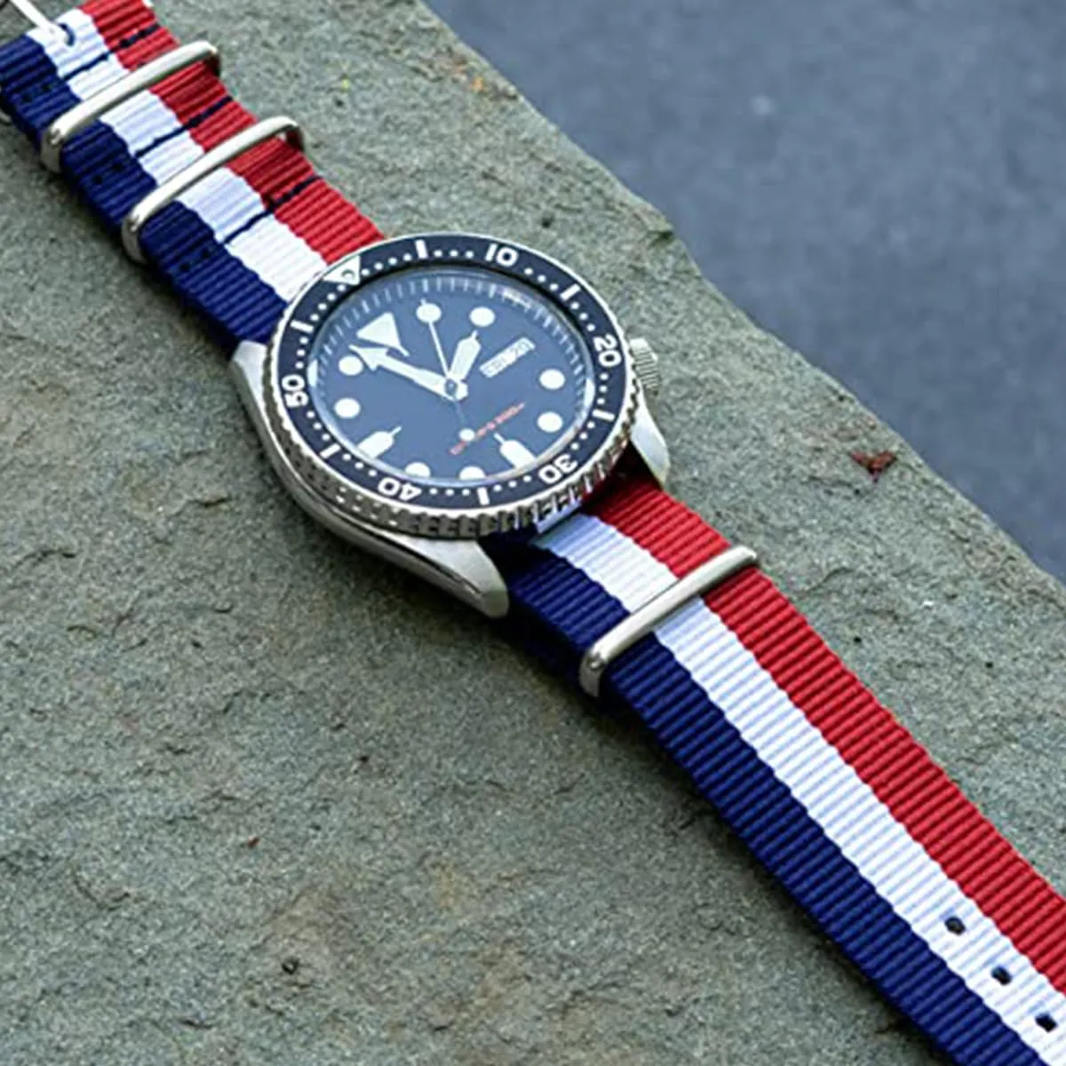 AIYIRUO Cinturini per Orologio NATO Nylon G10 Premium Ballistic Multicolor Sostituzione Cinturini per Orologio con Fibbia in Acciaio Inossidabile Argento per gli Uomini 18mm 20mm 22mm 24mm - immagine 3