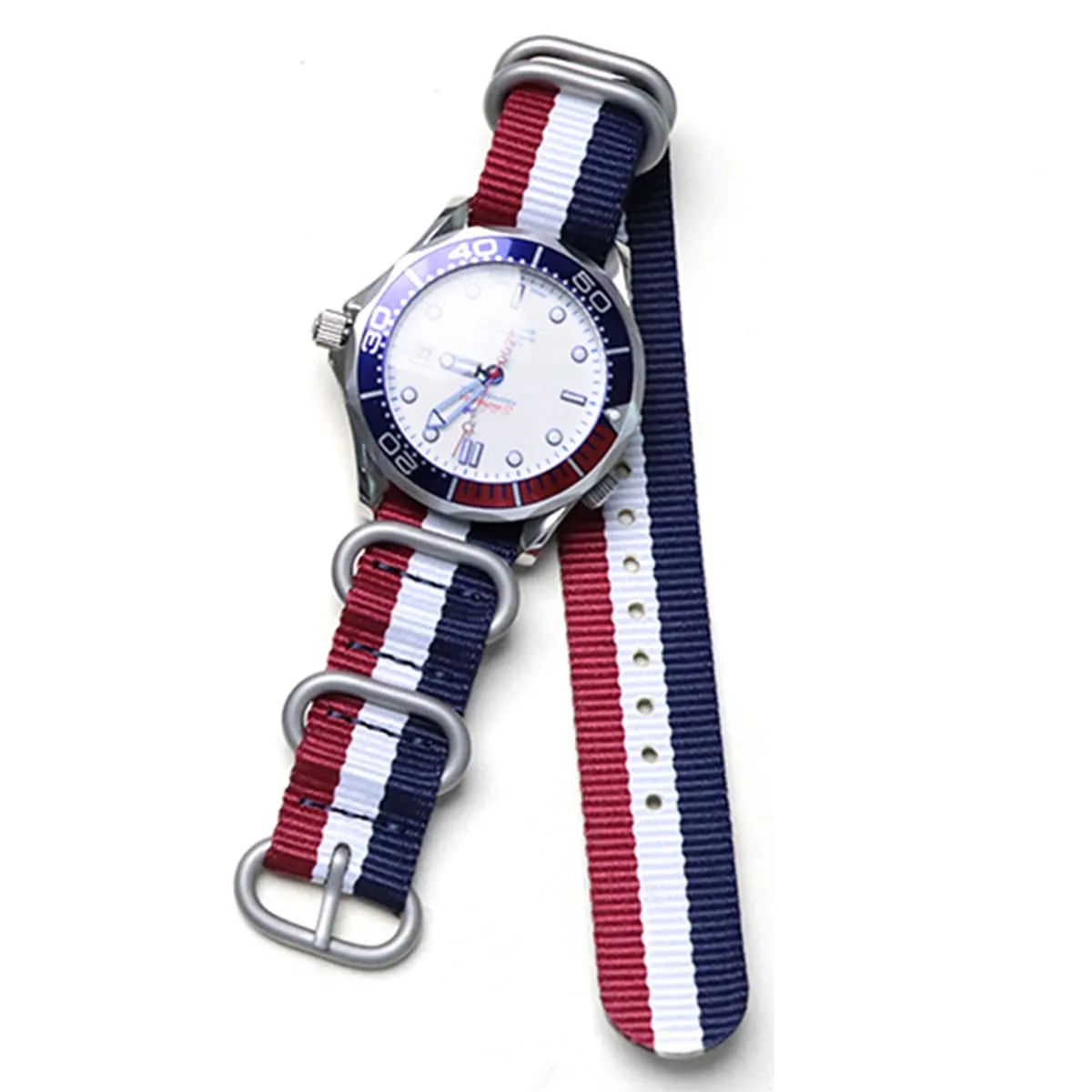 AIYIRUO Cinturini per Orologio NATO Nylon G10 Premium Ballistic Multicolor Sostituzione Cinturini per Orologio con Fibbia in Acciaio Inossidabile Argento per gli Uomini 18mm 20mm 22mm 24mm - immagine 4