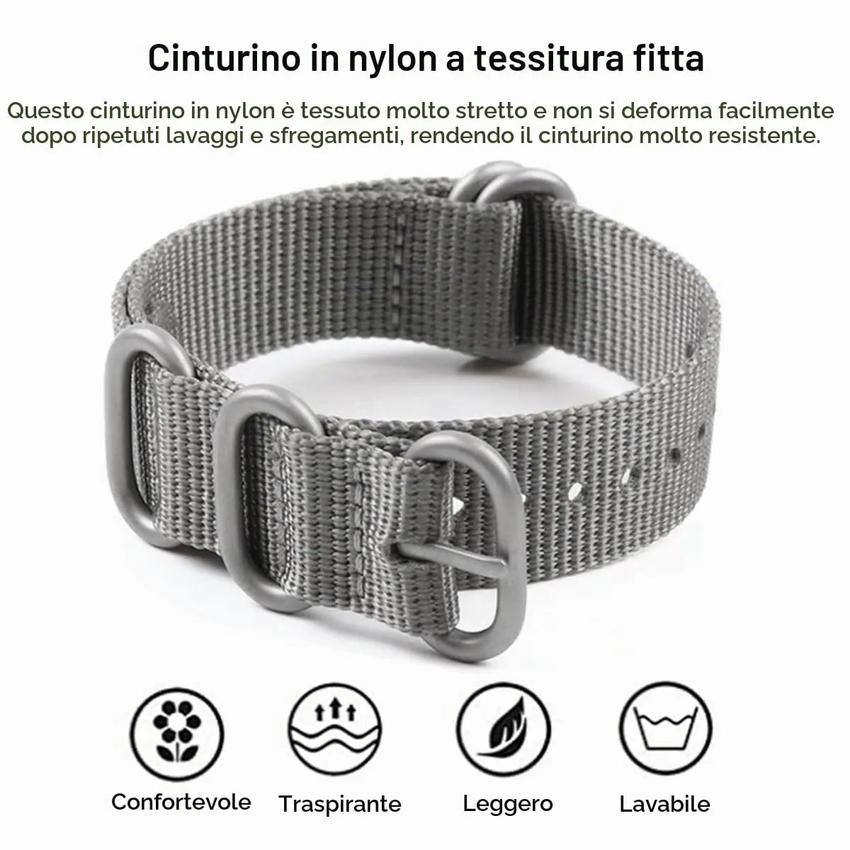 AIYIRUO Cinturini per Orologio NATO Nylon G10 Premium Ballistic Multicolor Sostituzione Cinturini per Orologio con Fibbia in Acciaio Inossidabile Argento per gli Uomini 18mm 20mm 22mm 24mm - immagine 2