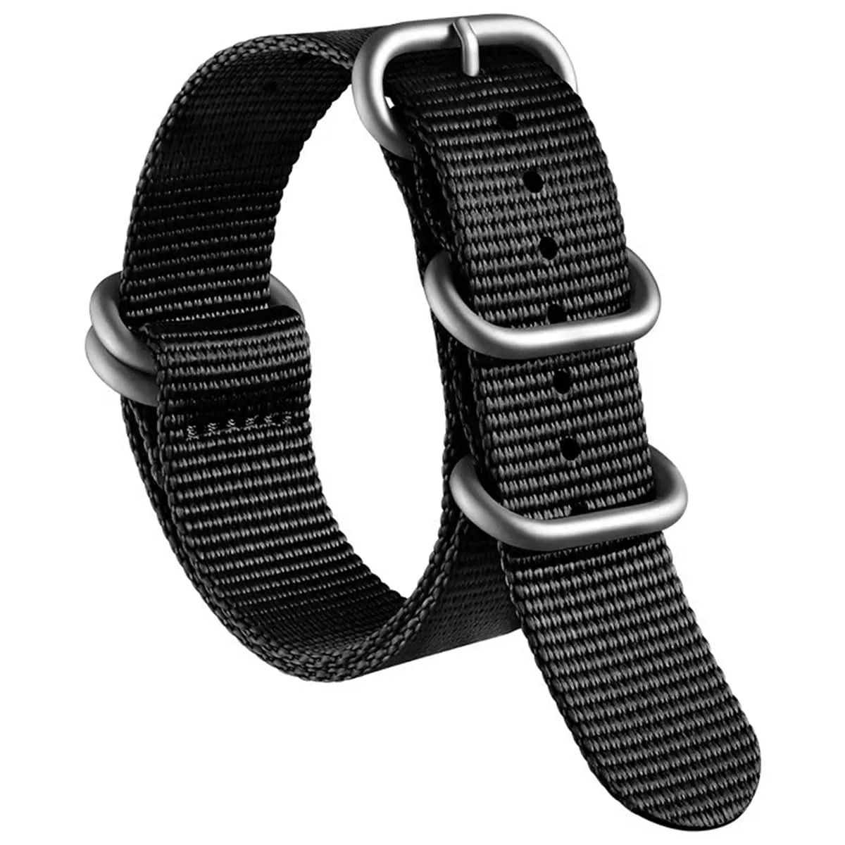 AIYIRUO Cinturini per Orologio NATO Nylon G10 Premium Ballistic Multicolor Sostituzione Cinturini per Orologio con Fibbia in Acciaio Inossidabile Argento per gli Uomini 18mm 20mm 22mm 24mm - immagine 1