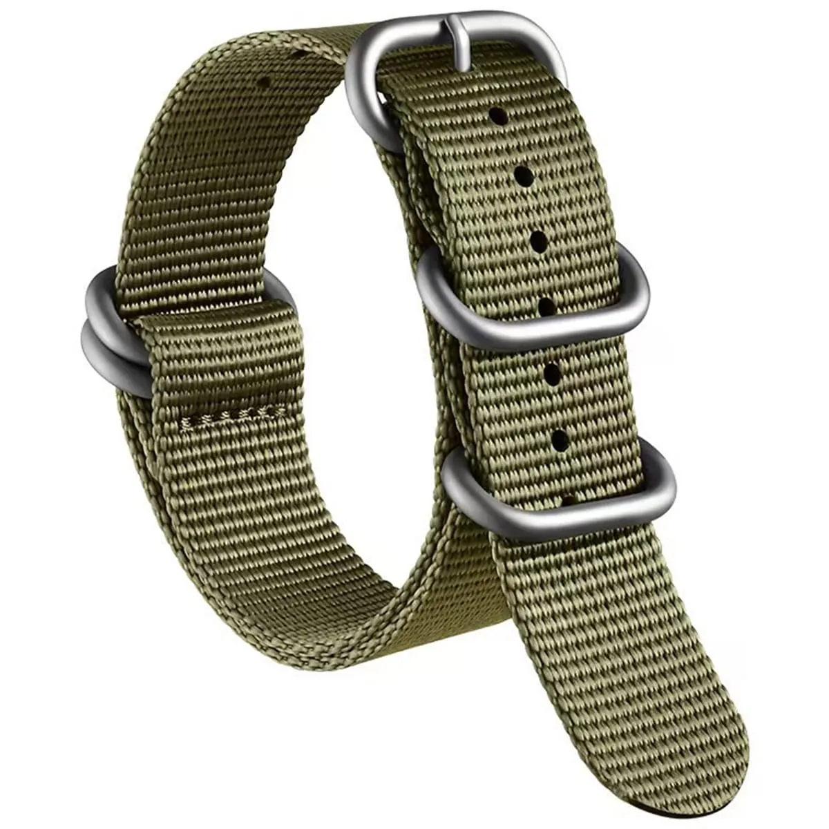 AIYIRUO Cinturini per Orologio NATO Nylon G10 Premium Ballistic Multicolor Sostituzione Cinturini per Orologio con Fibbia in Acciaio Inossidabile Argento per gli Uomini 18mm 20mm 22mm 24mm - immagine 9