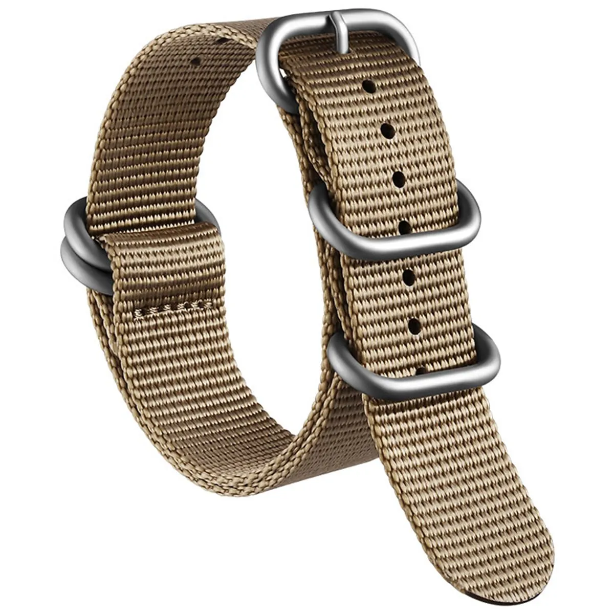 AIYIRUO Cinturini per Orologio NATO Nylon G10 Premium Ballistic Multicolor Sostituzione Cinturini per Orologio con Fibbia in Acciaio Inossidabile Argento per gli Uomini 18mm 20mm 22mm 24mm - immagine 1