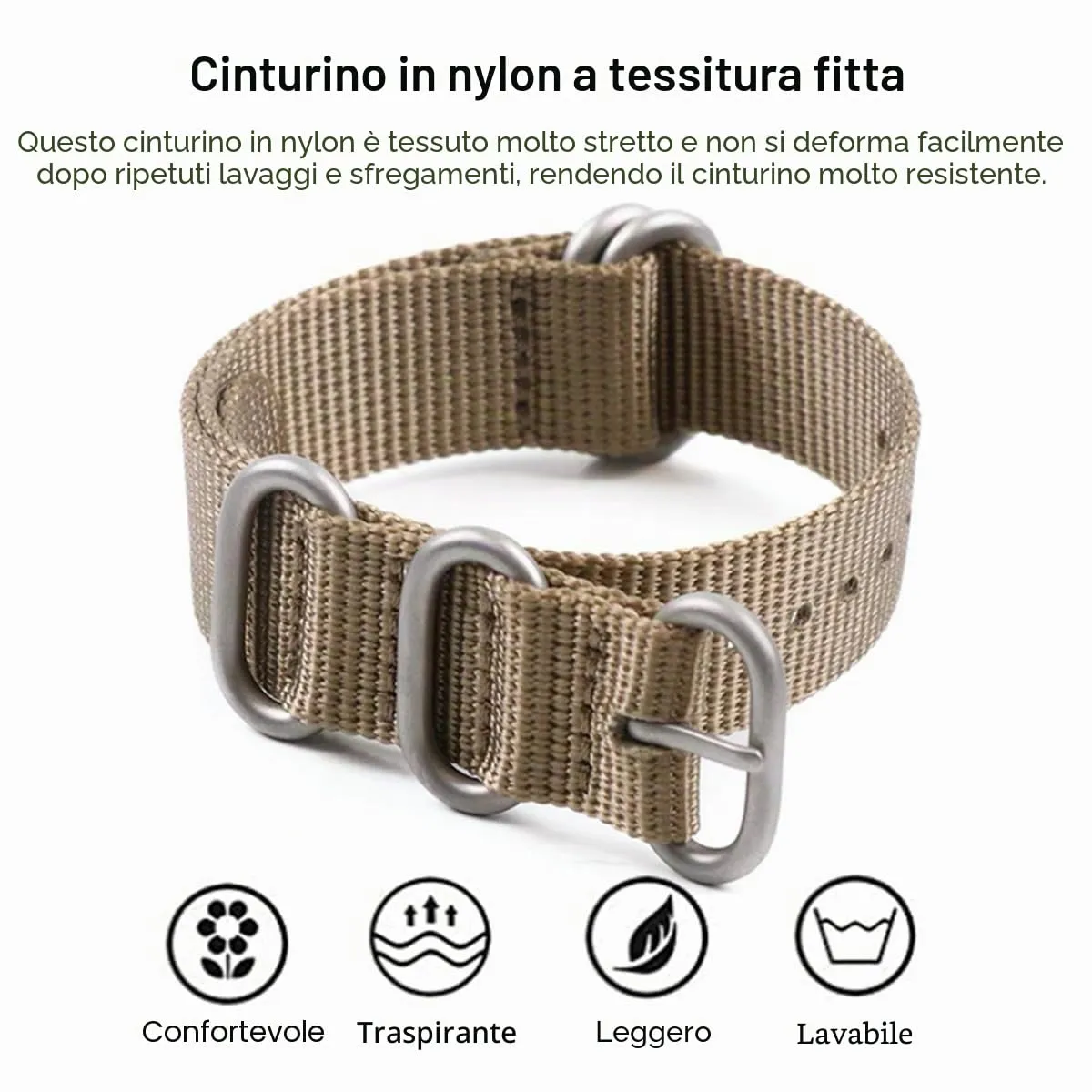 AIYIRUO Cinturini per Orologio NATO Nylon G10 Premium Ballistic Multicolor Sostituzione Cinturini per Orologio con Fibbia in Acciaio Inossidabile Argento per gli Uomini 18mm 20mm 22mm 24mm - immagine 5