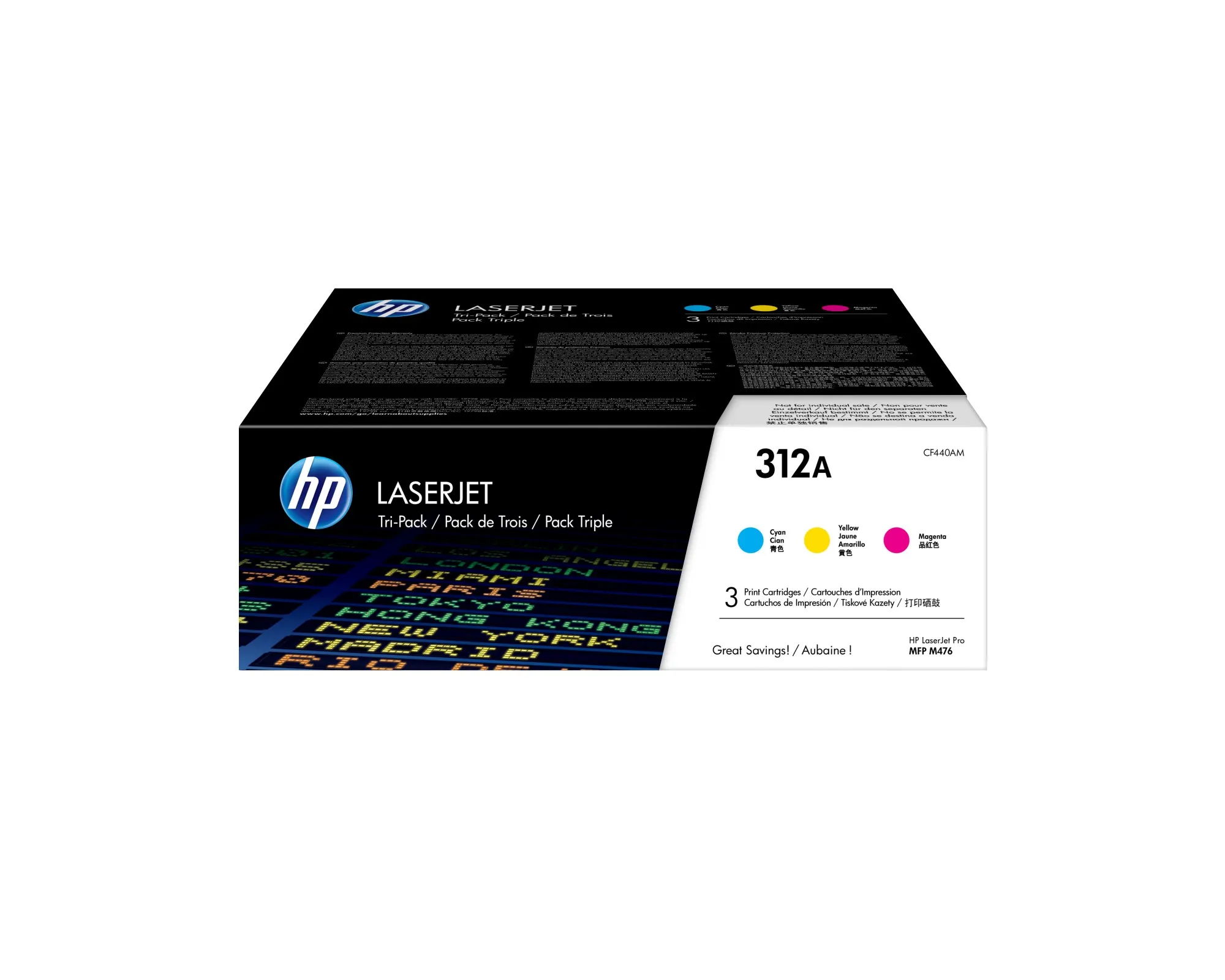 ORIGINALE HP Multipack ciano / magenta / giallo CF440AM 312A CF381A + CF382A + CF383A - immagine 1