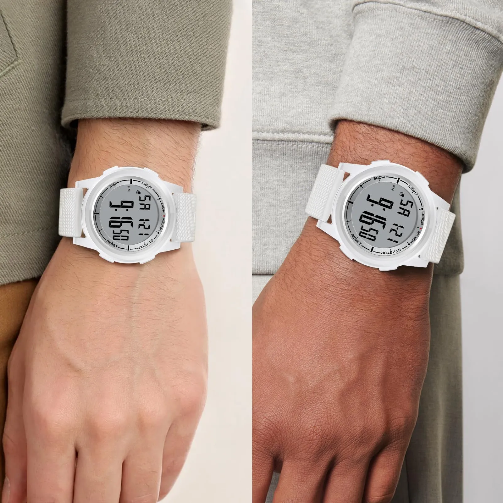 HANPOSH Orologio Digitale Uomo Sottile Impermeabile LED - immagine 4