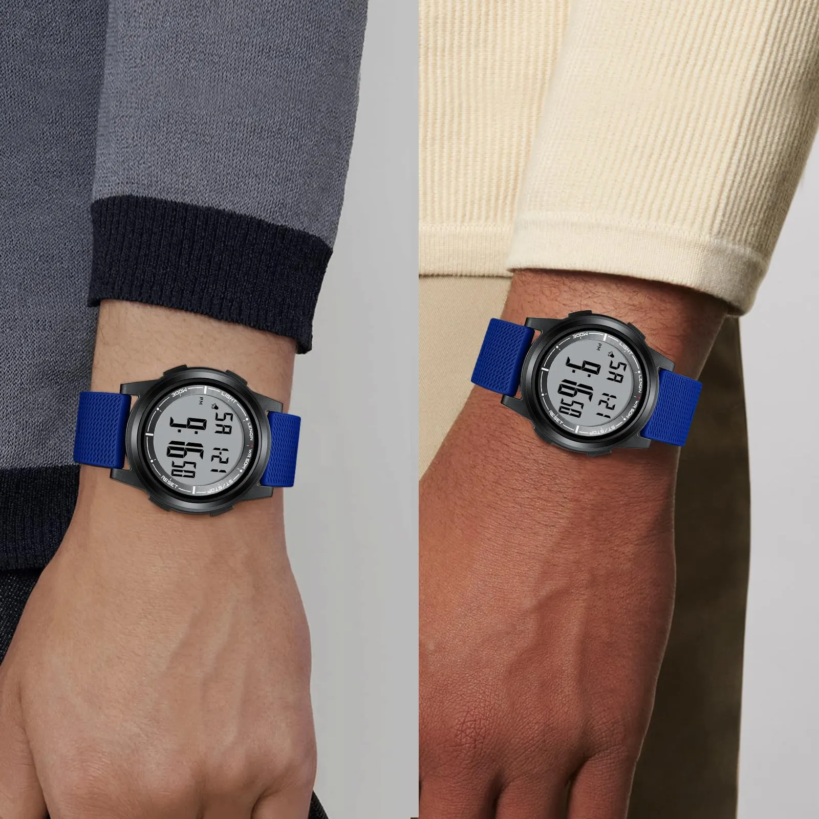 HANPOSH Orologio Digitale Uomo Sottile Impermeabile LED - immagine 4