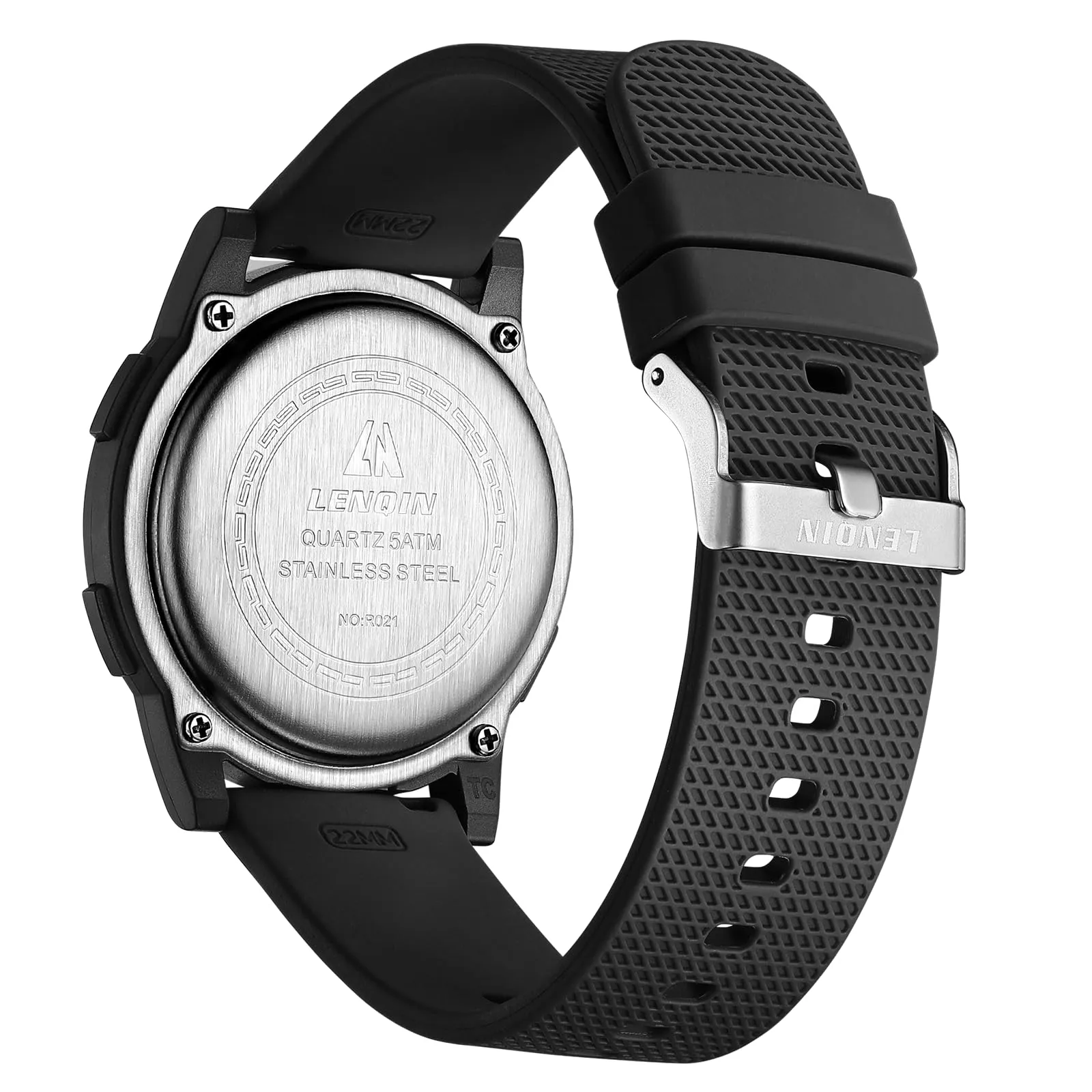 HANPOSH Orologio Digitale Uomo Sottile Impermeabile LED - immagine 2