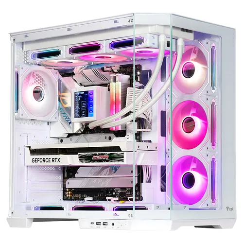 Itek Case Dark Cave Aku - Gaming Tower, Atx, 4x12cm Argb Fan, Usb3, Type-C, Temp Glass Side Fron Itgcadcakw - immagine 1