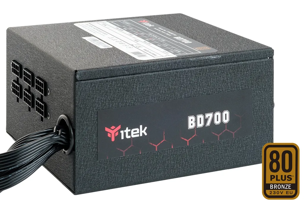 Itek Alimentatore Bd700 - 700w, 80plus Bronze, Pfc Attivo, Ventola Hdb 12cm, Dc To Dc, Semi Modulare Itpsebd700 - immagine 1