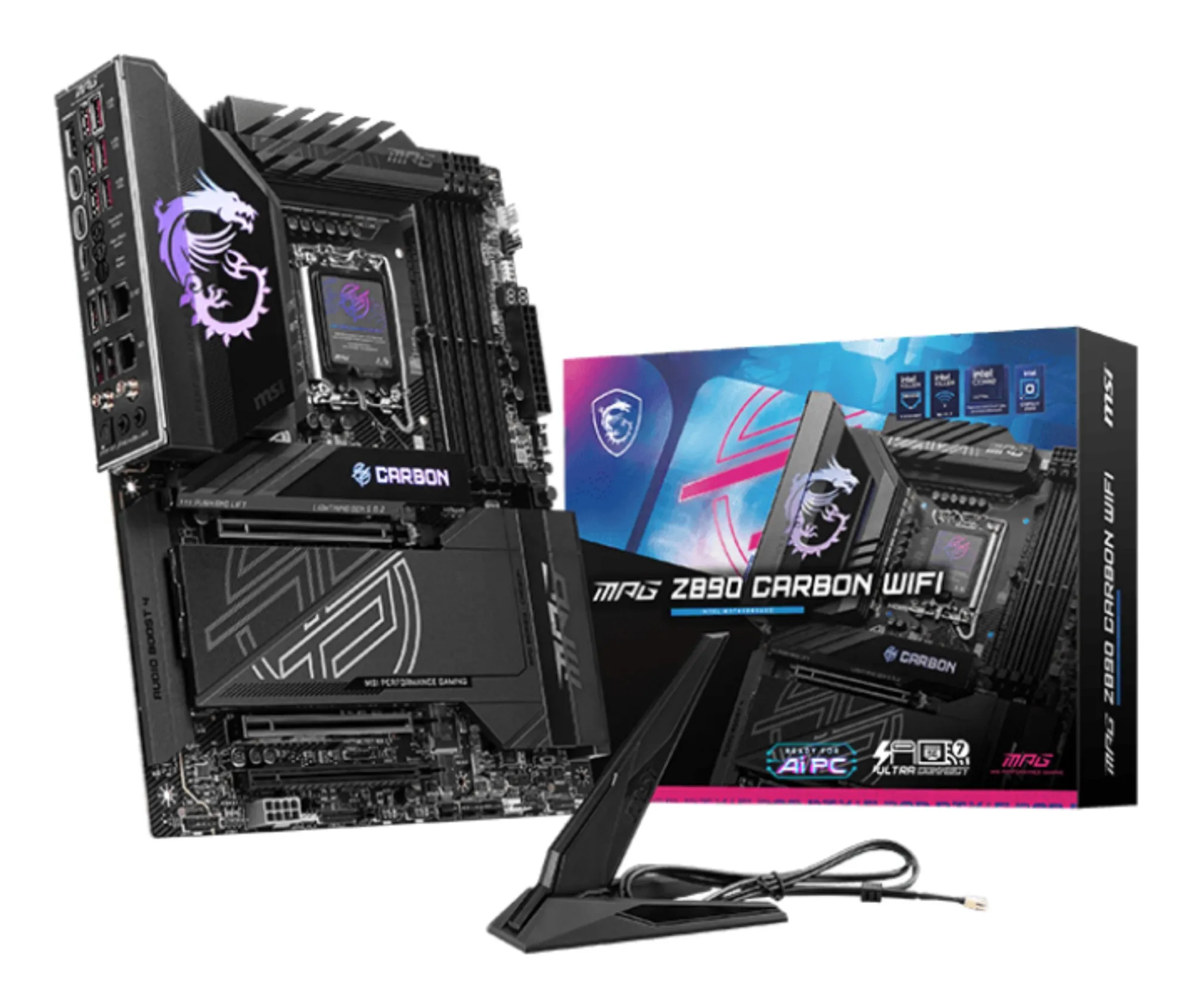 Msi Mb Mpg Z890 Carbon Wifi Gaming Std Mpg Z890 Carbon WifiZ890Lga18514Ddr53Pciex165M.22Tbt4 - immagine 1