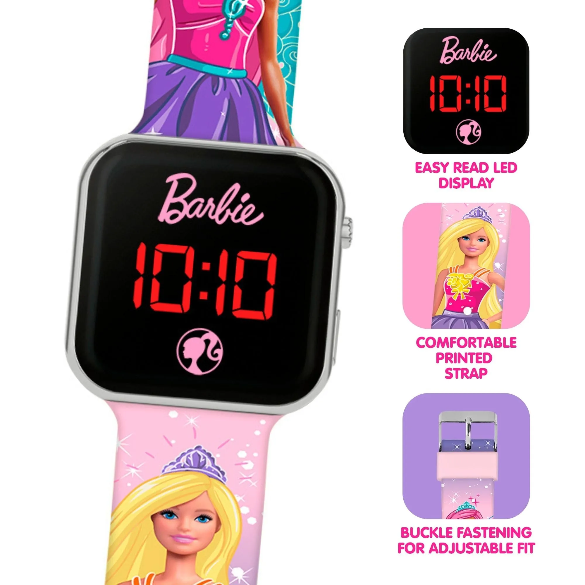 Peers Hardy Barbie BDT4144ARG - Orologio a LED con cinturino multicolore - immagine 3