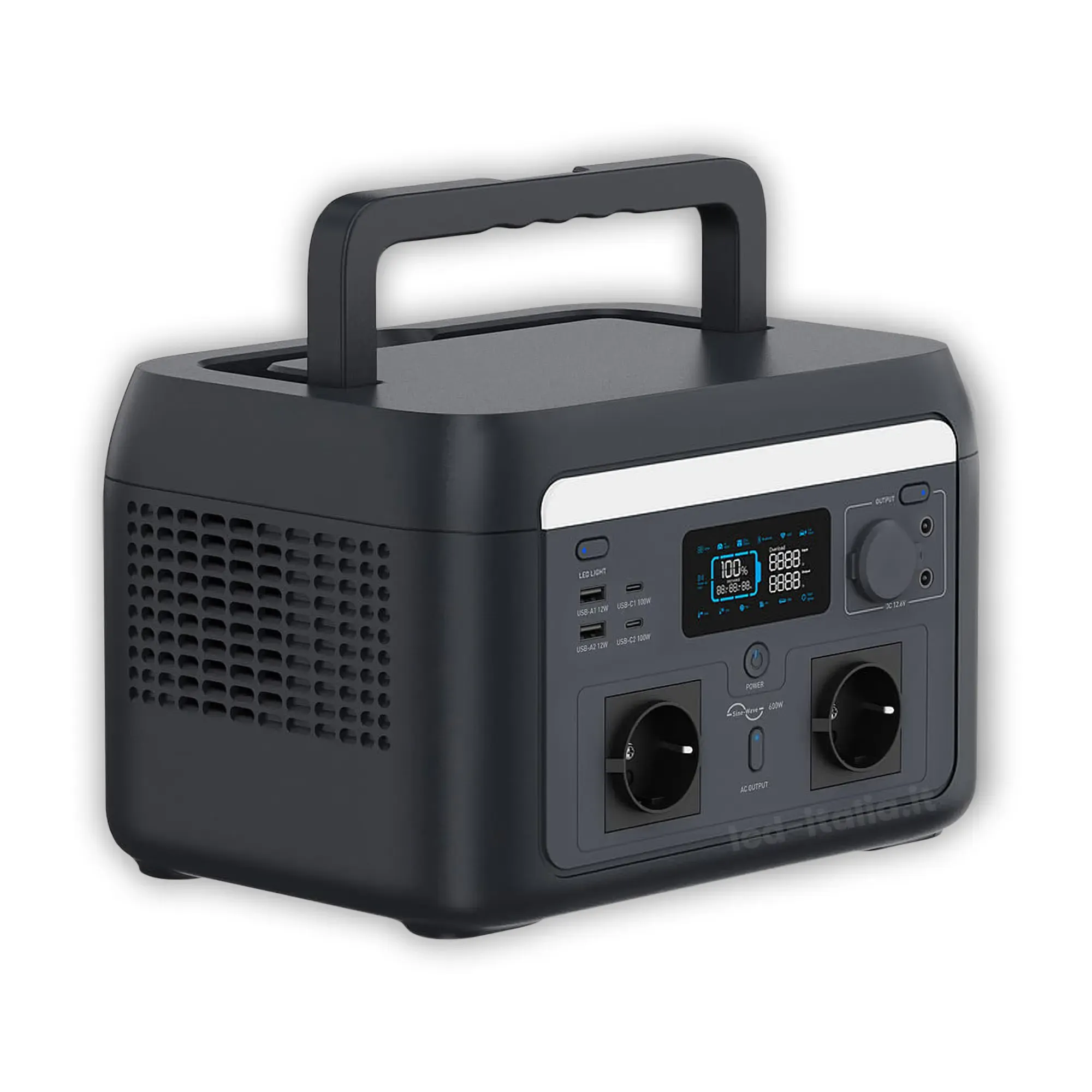V-TAC Power Station 600W 512Wh LiFePO4 UPS Ricarica Solare e App WiFi - immagine 1