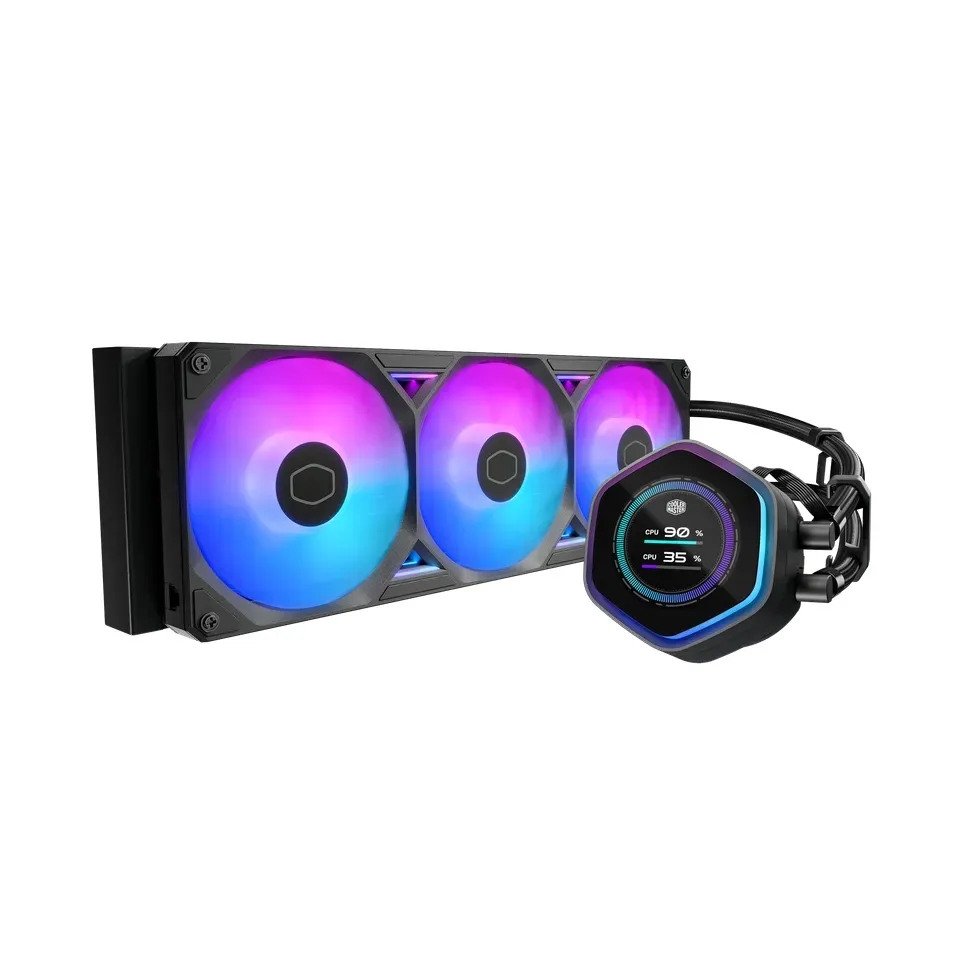 Cooler Master Dissipatore A Liquido Atmos Ii, 2x120mm Argb, Kit LCD Incl, Nero MLX-D24m-A25sz-L1 - immagine 1
