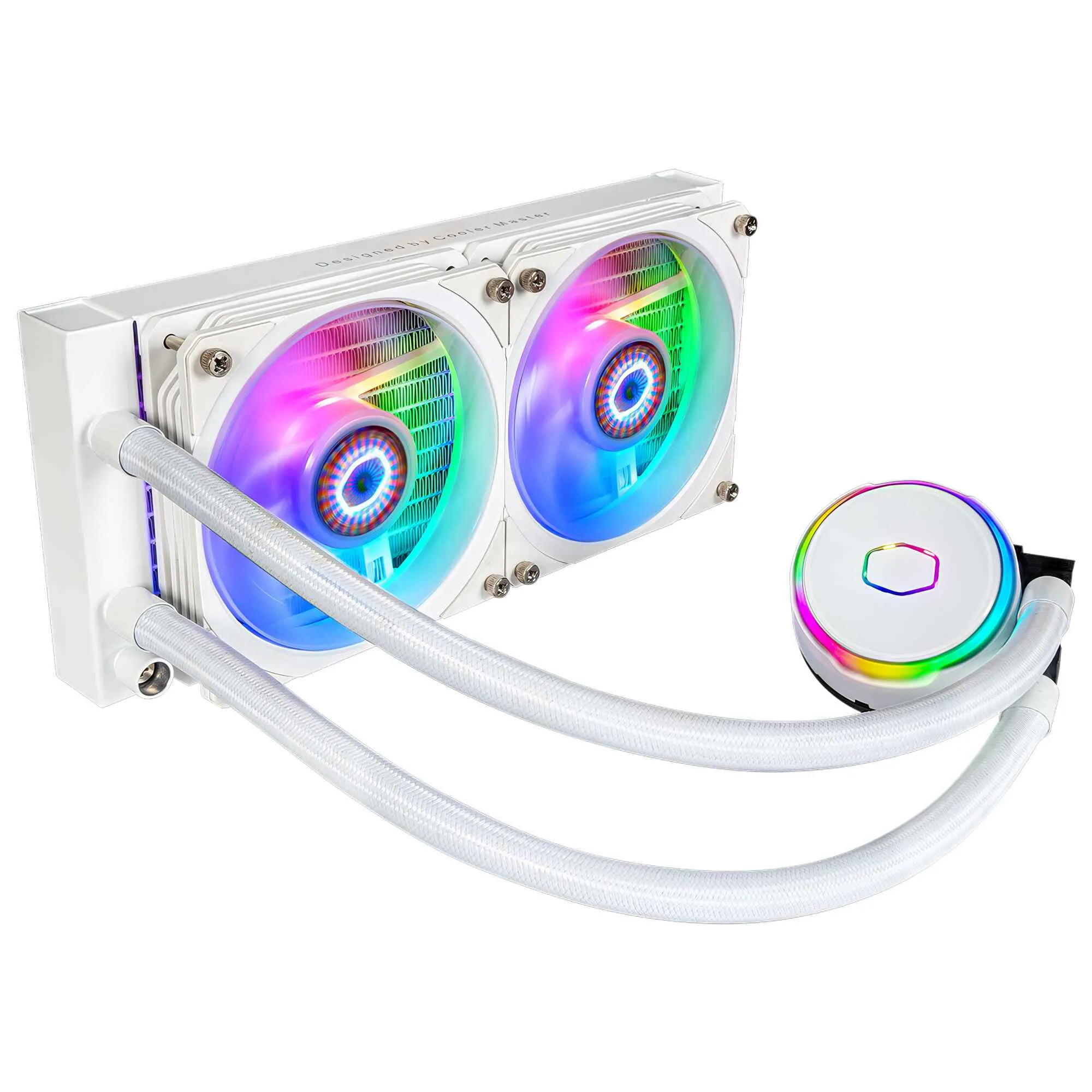 Cooler Master Dissipatore Masterliquid Pl240 Flux White Edition Argb Liquid MLY-D24m-A23pz-RW - immagine 1