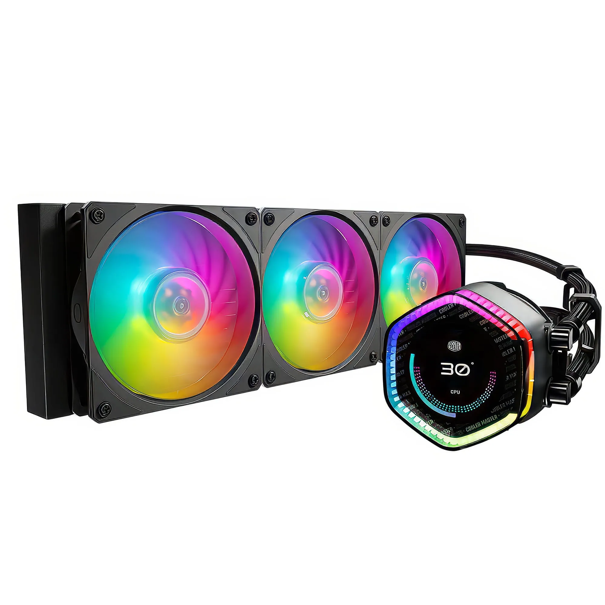 Cooler Master Dissipatore A Liquido 3 Ventole Mobius 120 Argb Schermo LCD Pers Da 2.1 Pollici MLY-D36m-A24pz-R1 - immagine 1