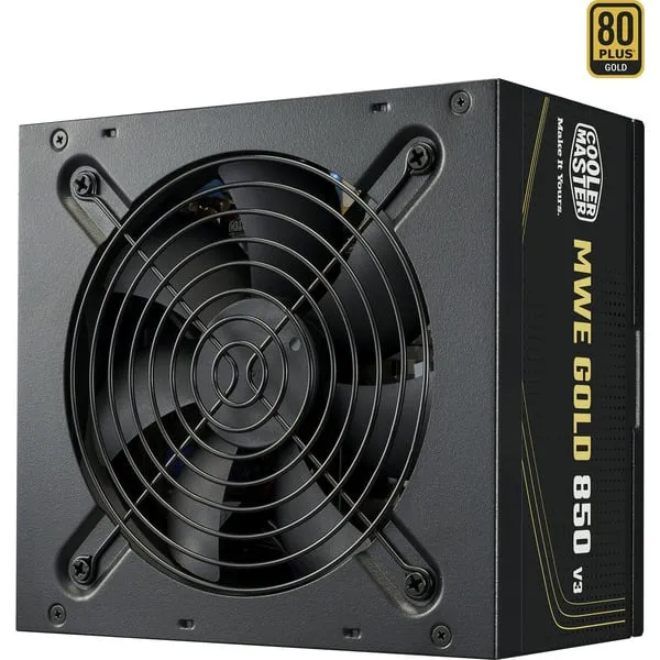 Cooler Master Alimentatore Mwe Gold 850 V3, 850w 80+Gold Non Modulare Atx 3.1 Ventola 120mm, Gar 5 A MPE-8506-Acag-BEU - immagine 1