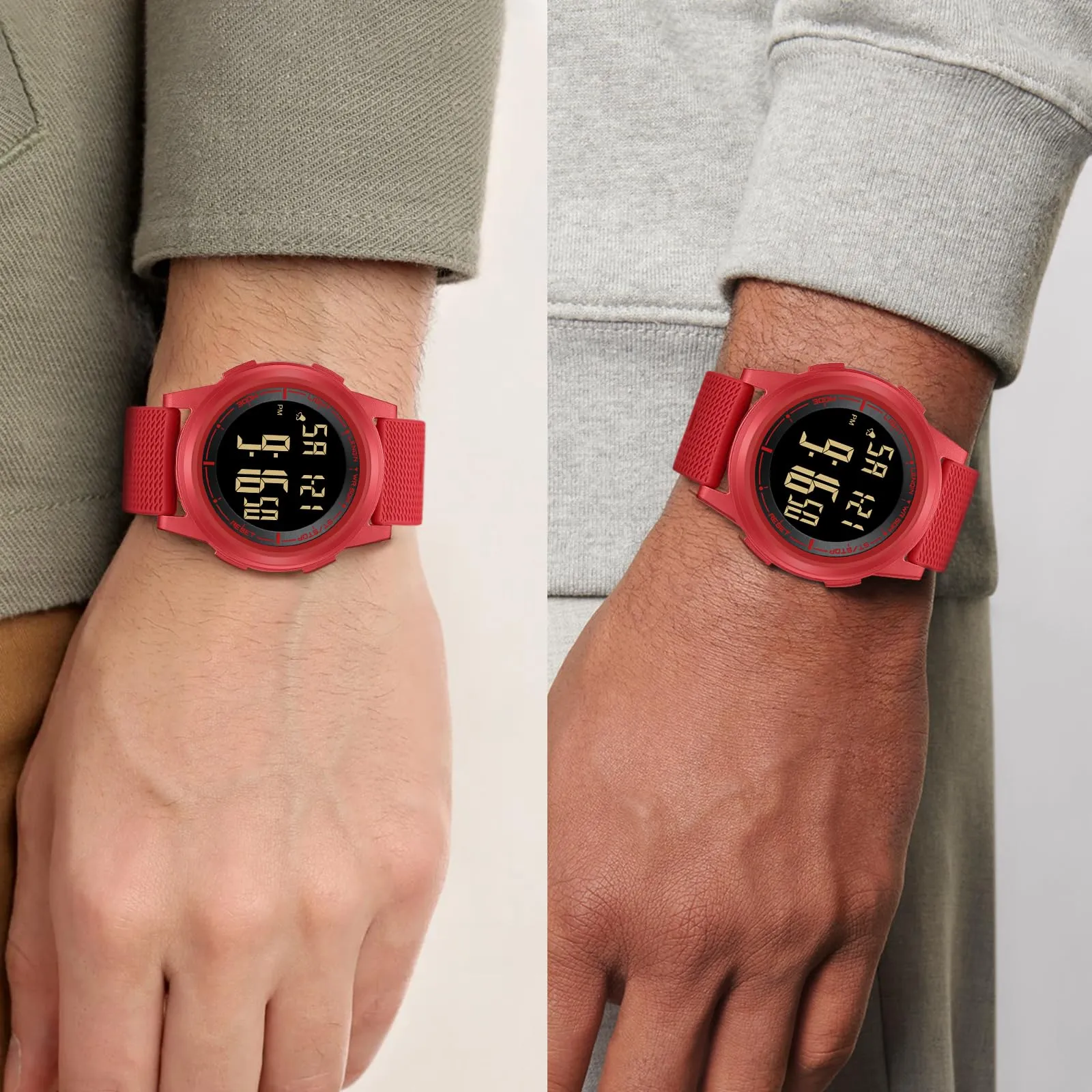 HANPOSH Orologio Digitale Uomo Sottile Impermeabile LED - immagine 4