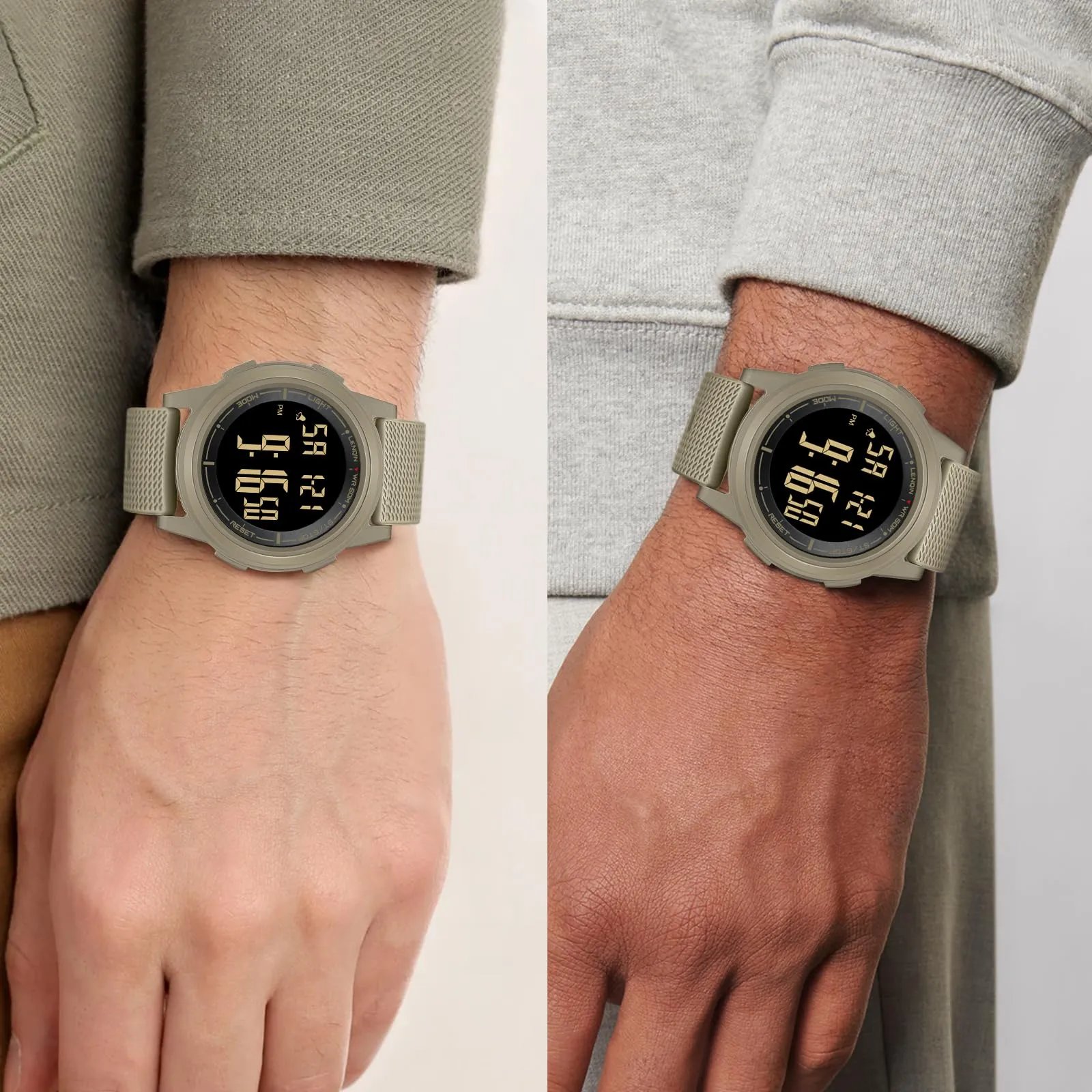 HANPOSH Orologio Digitale Uomo Sottile Impermeabile LED - immagine 4