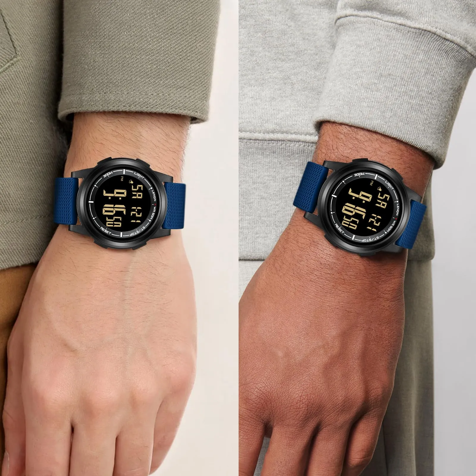 HANPOSH Orologio Digitale Uomo Sottile Impermeabile LED - immagine 4