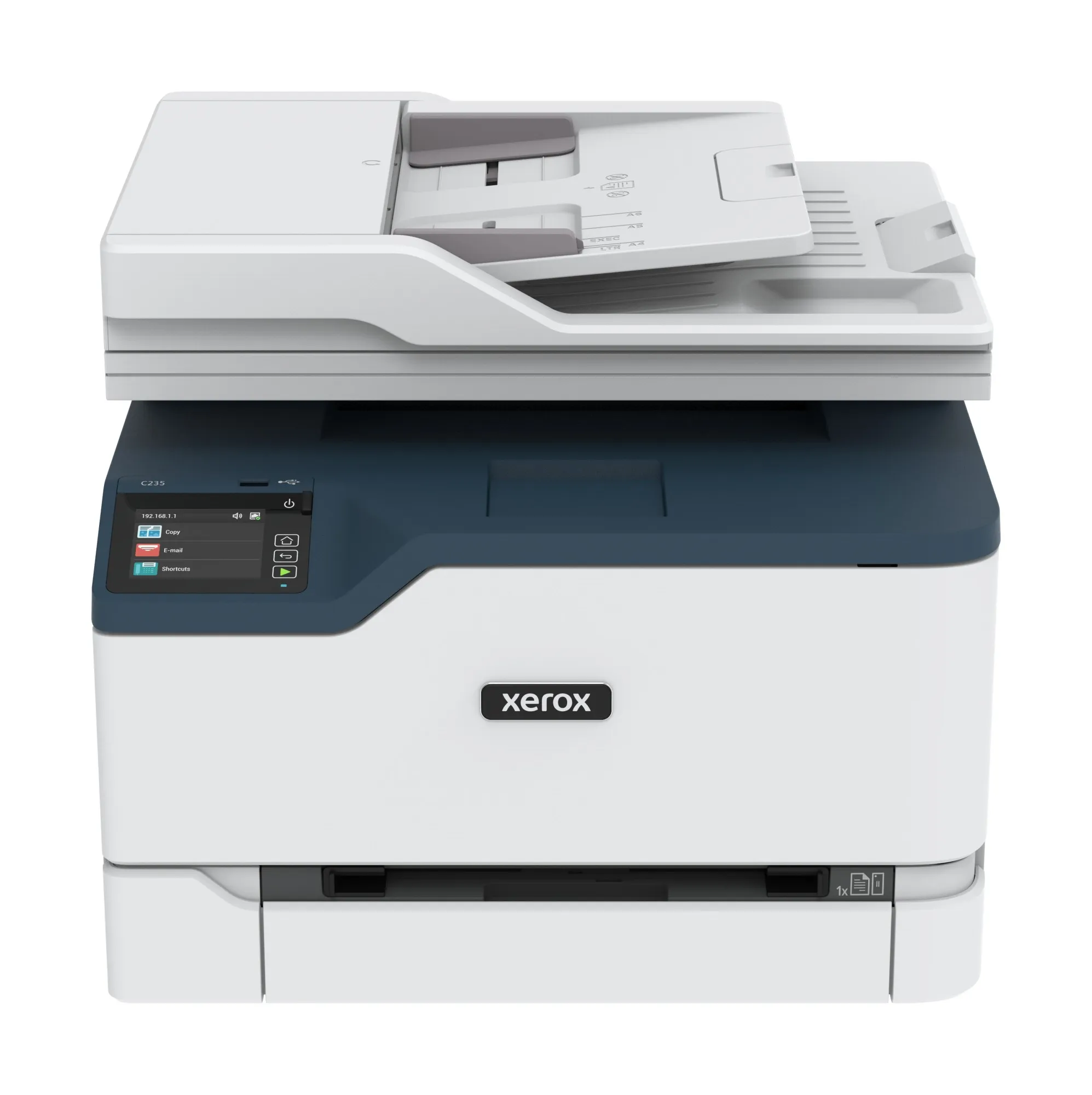 Xerox C235 A4 22 ppm Copia/Stampa/Scansione/Fax wireless con stampa fronte/retro PS3 PCL5e/6 ADF 2 vassoi Totale 251 fogli - immagine 1