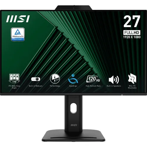 Msi Monitor 27 LED Ips 16:9 FHD 120hz 300 Cdm, Pivot, Hub, Webcam, VGA/DP/Hdmi, Multimediale, Vesa, Epeat 9S6-3pd99t-001 - immagine 1