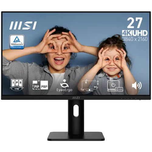Msi Monitor 27 LED Ips 4K UHD 16:9 4MS 300 Cdm, Pivot, DP/Hdmi, Multimediale 9S6-3pb49h-296 - immagine 1