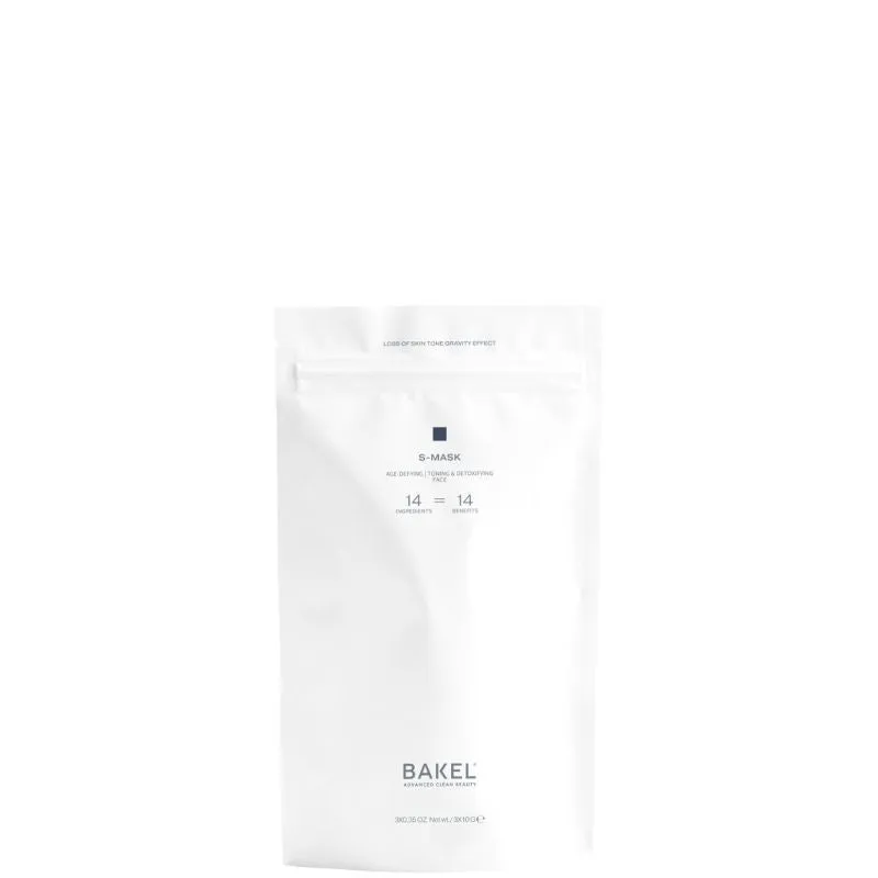 Bakel Bakel S-MASK 3X10G Maschera anti-età tonificante e detossinante 3 x 10 gr - 3 x 10 gr - immagine 1