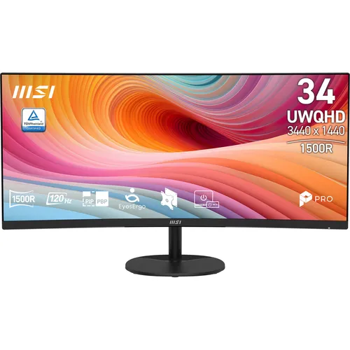 Msi Monitor Curvo 34 LED Va Uwqhd 21:9 1500r 120hz 1MS 300 Cdm, DP/Hdmi, Multimediale 9S6-3pb2ct-047 - immagine 1