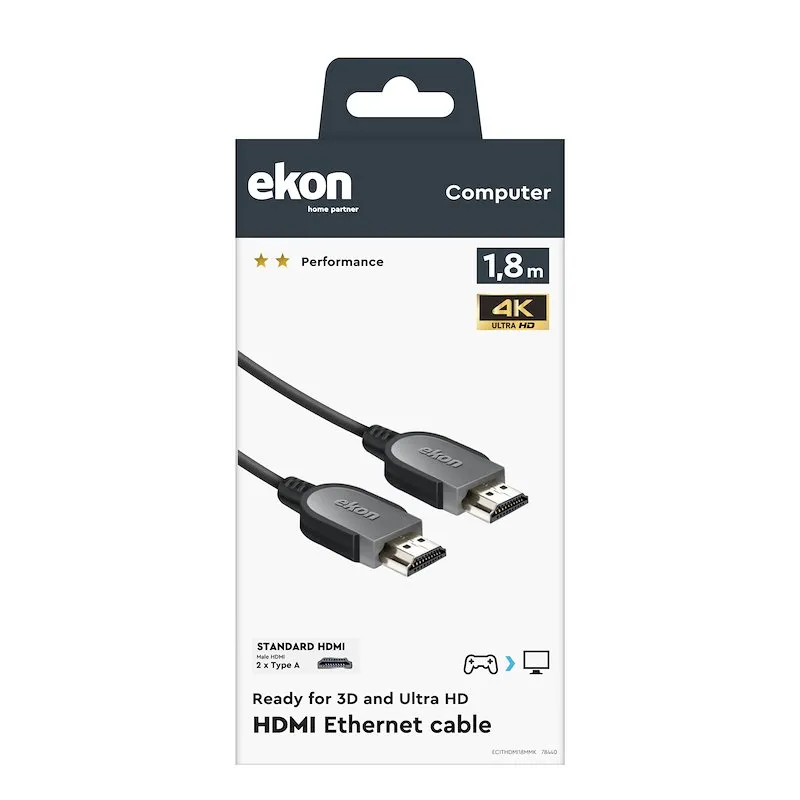 Sbs Spa Cavo HDMI Tipo A per 3D e 4K - immagine 1