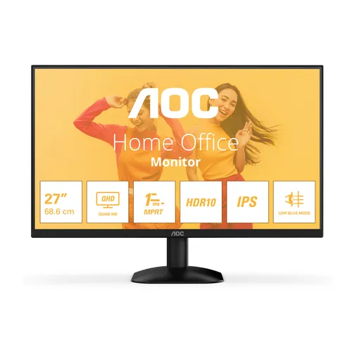 Aoc Monitor 27 LED Ips QHD 16:9 1MS 300 Cdm, DP/Hdmi Q27b35e - immagine 1