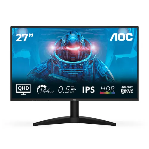 Aoc Monitor Gaming 27 LED Ips QHD 16:9 0,5MS 144hz 300 Cdm, DP/Hdmi Q27b36x - immagine 1
