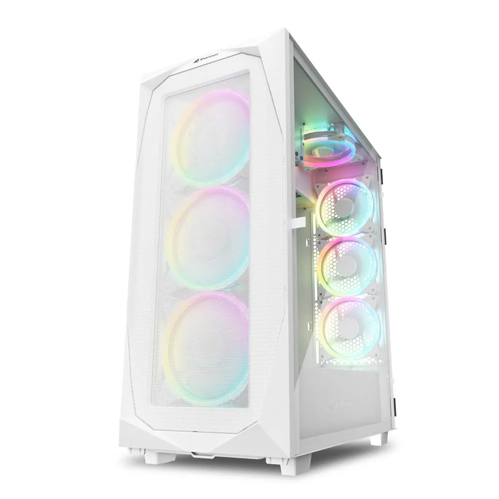 Sharkoon Case Rev300 Full-Tower, Side Glass White Rev300 White - immagine 1