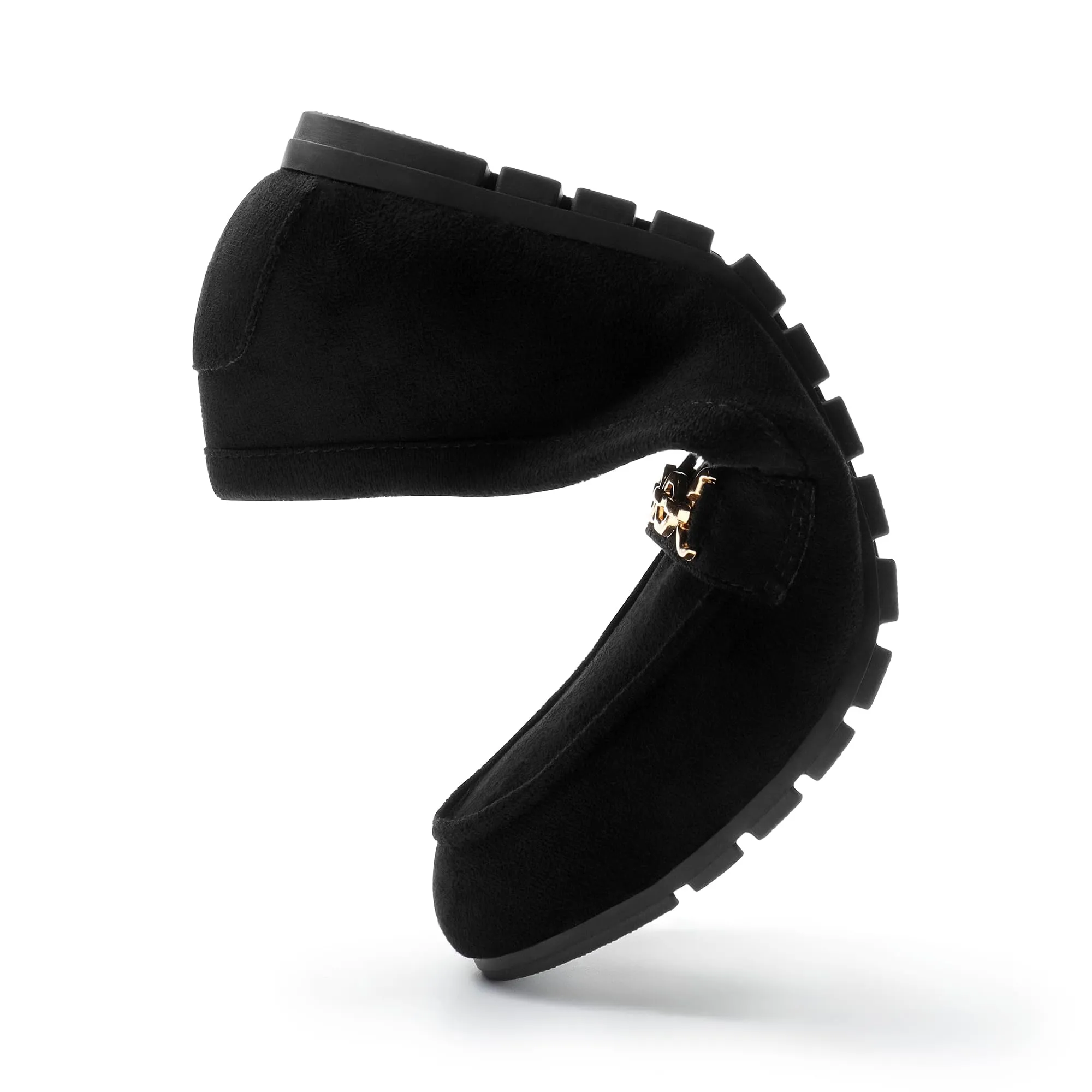 DREAM PAIRS Casual Mocassini Donna,Camoscio-Nero,36 - immagine 4